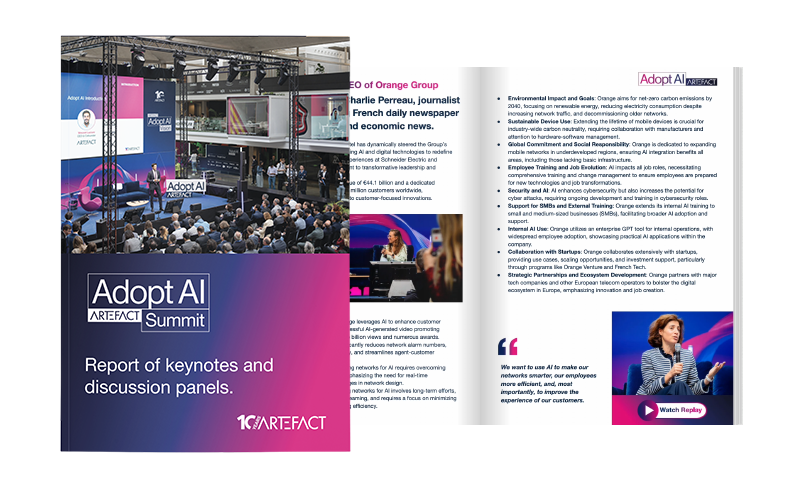 Replays and Synthesis of CEOs keynotes and discussion panels at the Adopt AI Summit 2024